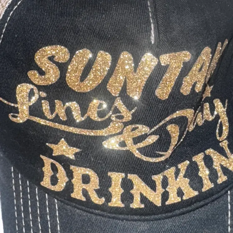 Y2K Cap SUNTAN Lines And DAY DRIKIN ADJUSTABLE