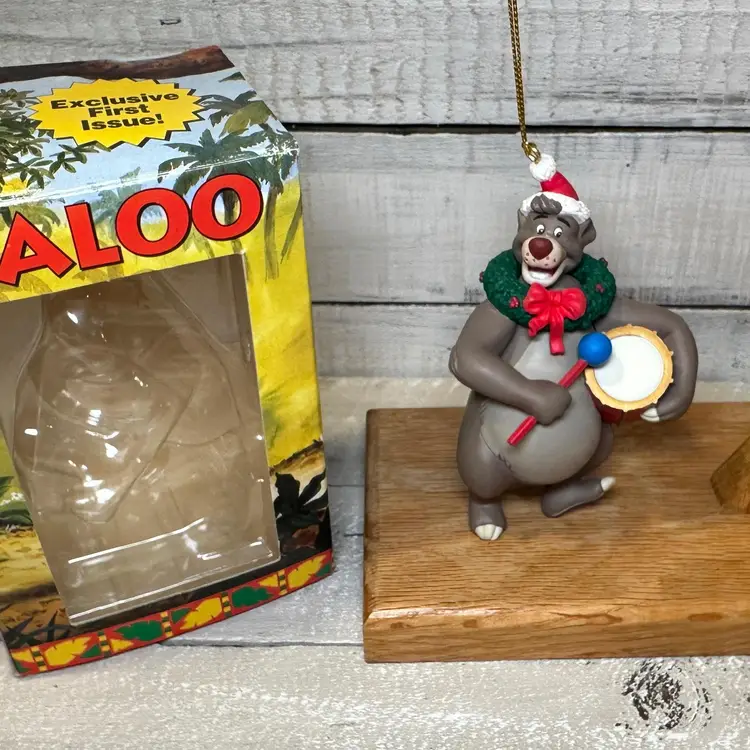 #19 1st Issue 1996 Grolier Disney The Jungle Book BALOO Christmas Ornament