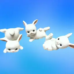 (3) Homco Bunnies