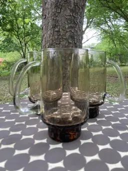 Vintage Libbey Tawny Smoke Brown Glasses