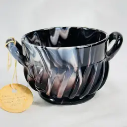 Purple Slag Glass Dish