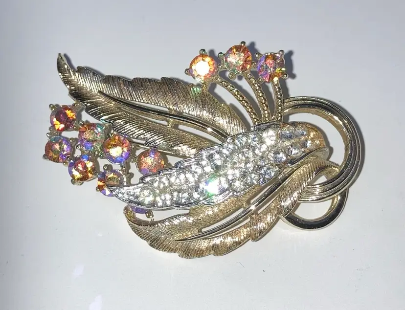 Vintage Coro AB Brooch! Stamped! 2 1/4!