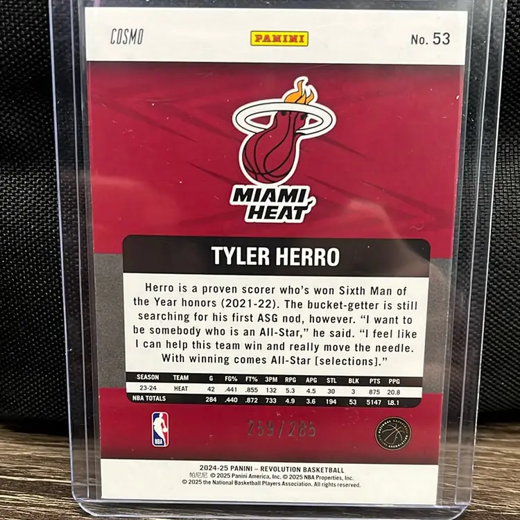 2024-25 Panini Revolution Tyler Herro Blue Cosmo #53 Miami Heat