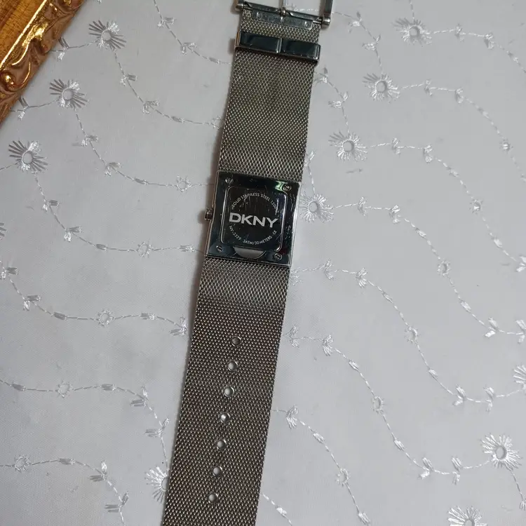 DKNY silvertone mesh watch