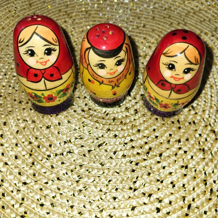Vintage Stacking Doll Shakers