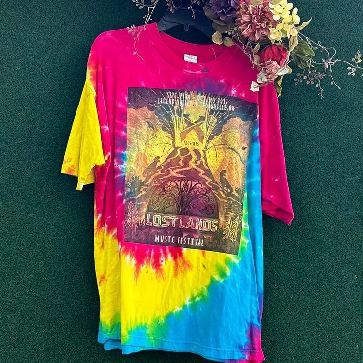 Lands Music Festival, Tie-dye Shirt, Tour Dates On The Back, 2017