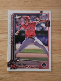 2025 Topps Series One Baseball Rookie RC Jack Kochanowicz Los Angeles Angels Card #17