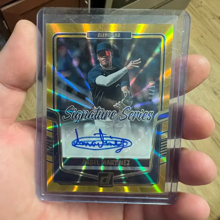2024 Panini Donruss - Signature Series Gold #SS-AM Angel Martinez 04/10