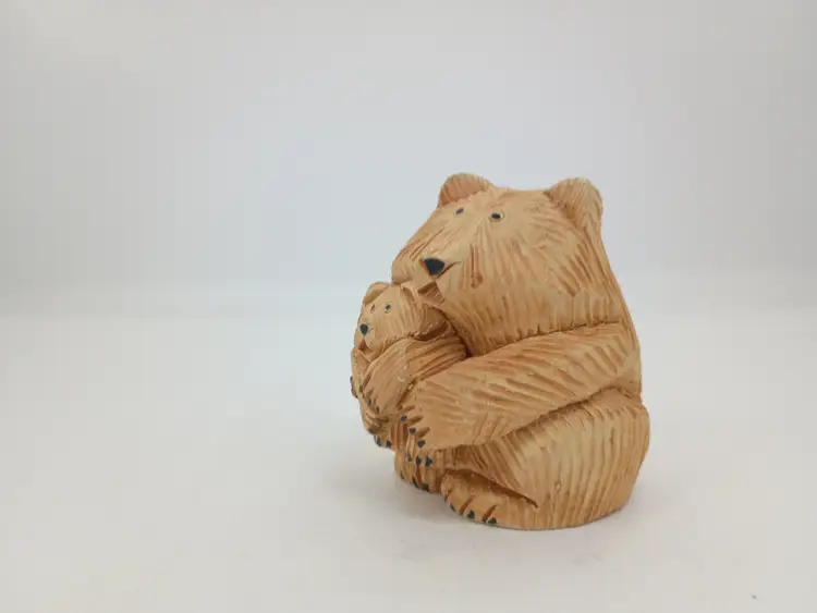 Artesania Rinconada Art Pottery Mother & baby Bear Vintage Uruguay Retired  Signed