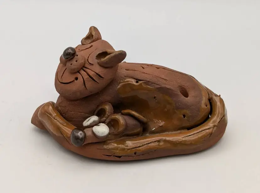 Cat and Mouse Pottery- Artist Studio- Artist signed
