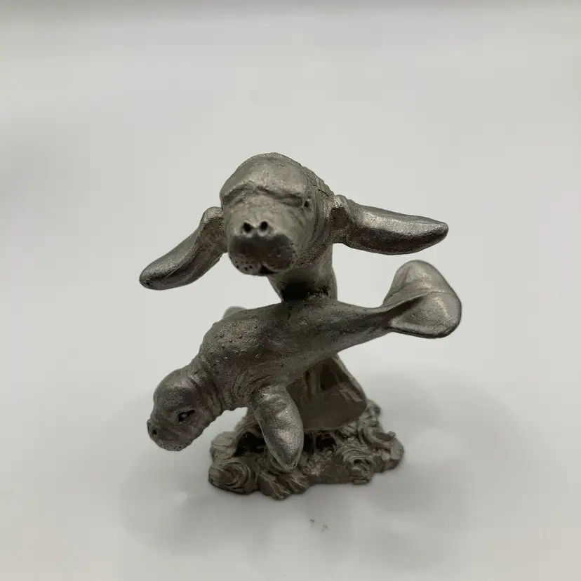 Spoontiques Manatee Pewter Miniature Figurine! 2 1/2”Tall!