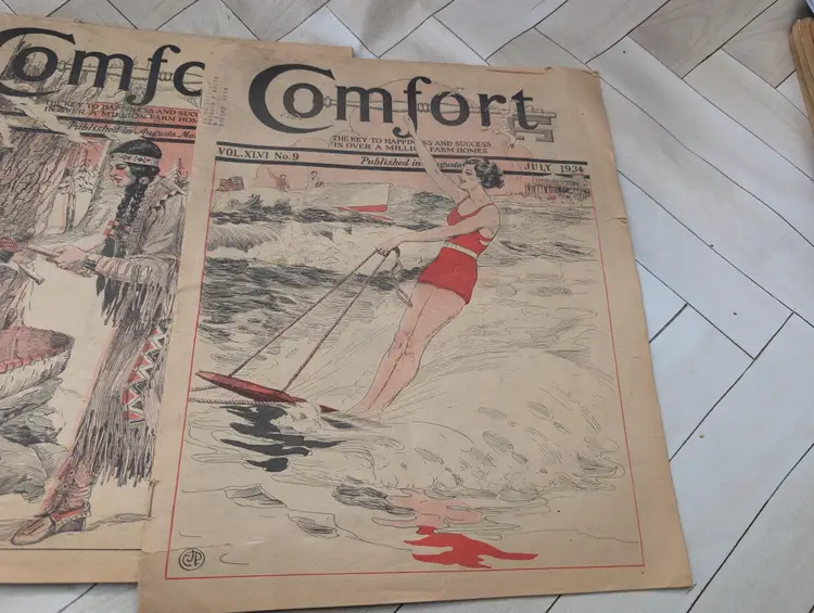 Lot Of 4 Vintage Issues Of Comfort Newspaper 1934-35