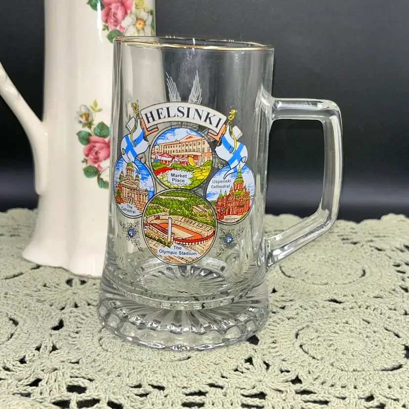 Vintage Helsinki, Finland, Souvenir Beer Stein.