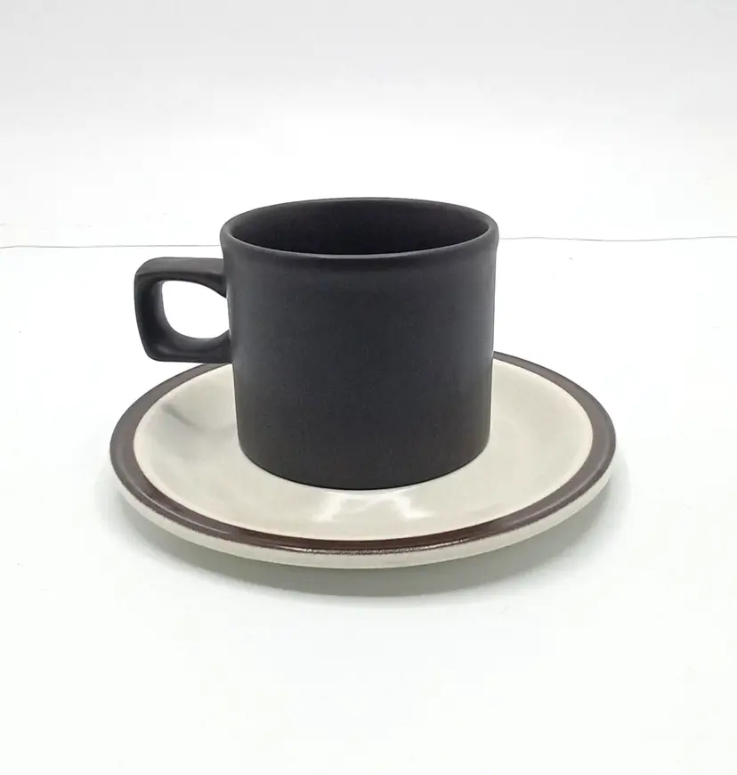 Doverstone Cup & Saucer Coffee Tea Mug SET of 4 Heather Stoneware Straffordshire