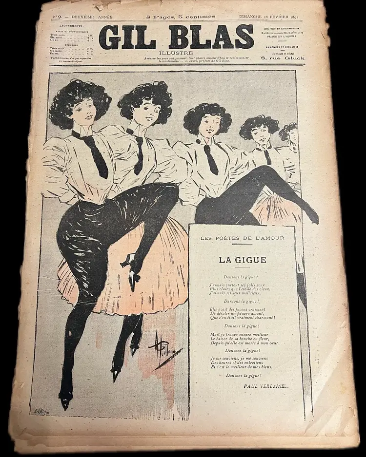 Antique 1891/1892 Magazine Covers (12 Total) French?