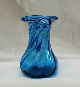 Hand Blown Small Blue Pitcher