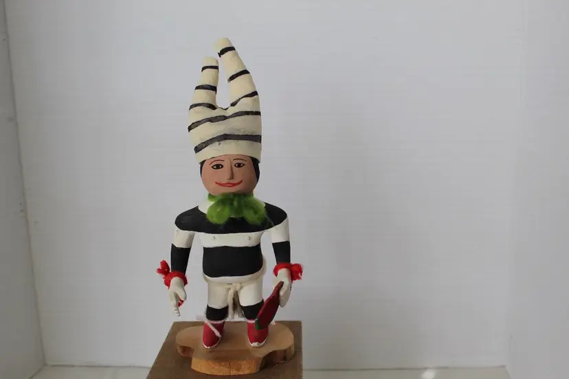 Vintage Hopi Hano Clown Koshare Kachina Doll - 9.75 in tall