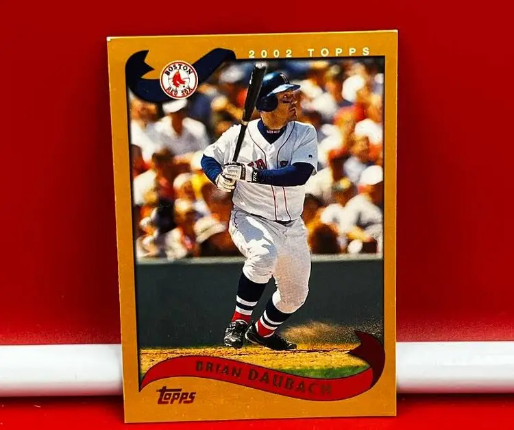 2002 Topps Collector Baseball Trading Card Red Sox Brian Daubach #584