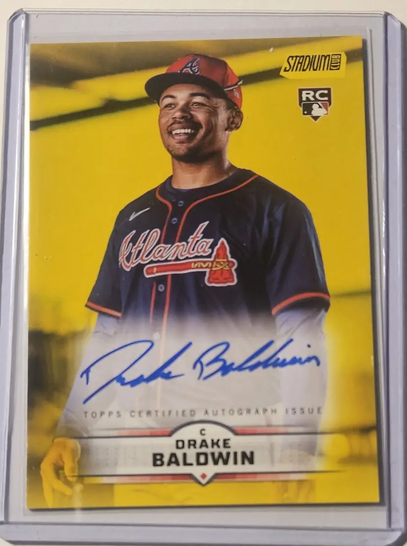 2026 Stadium Club Yellow Drake Baldwin RC Auto