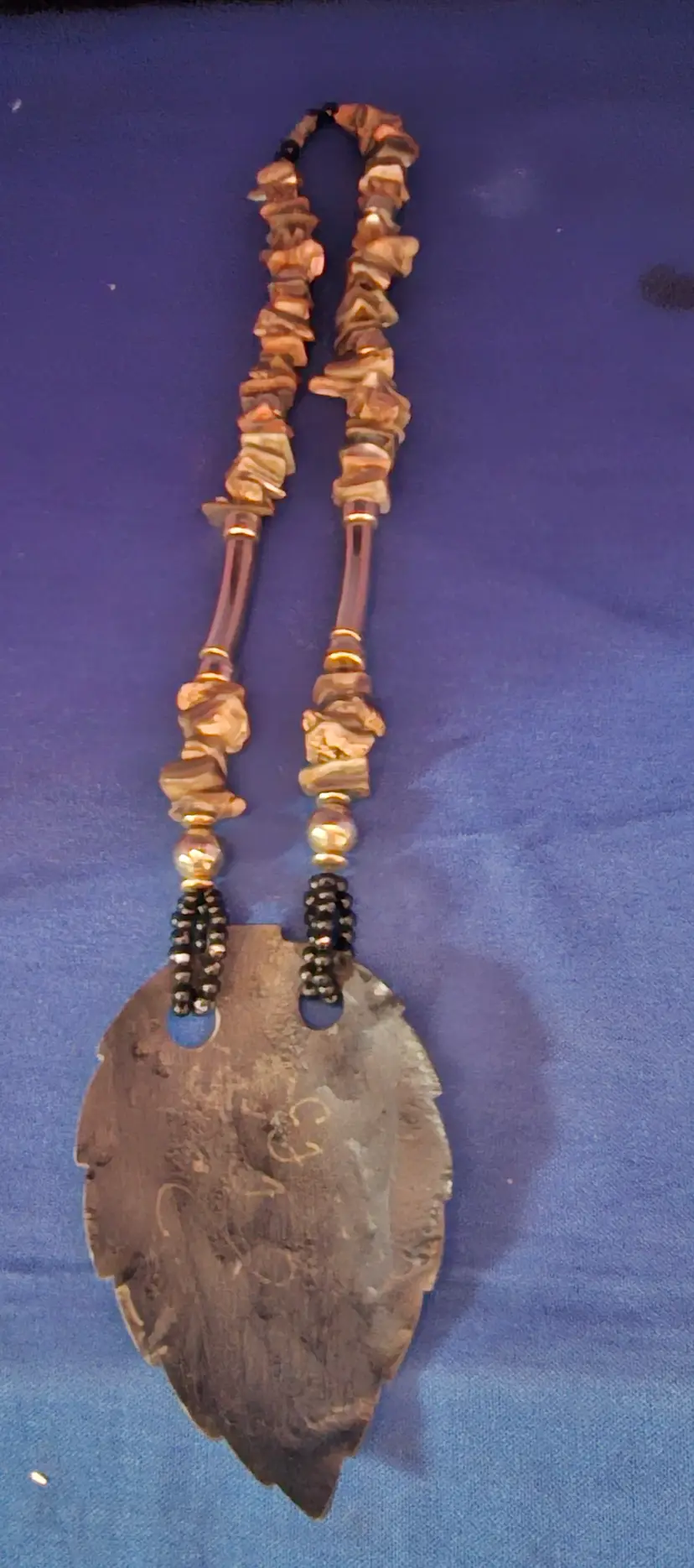 Handmade Shell Pendant Necklace Beaded Beads