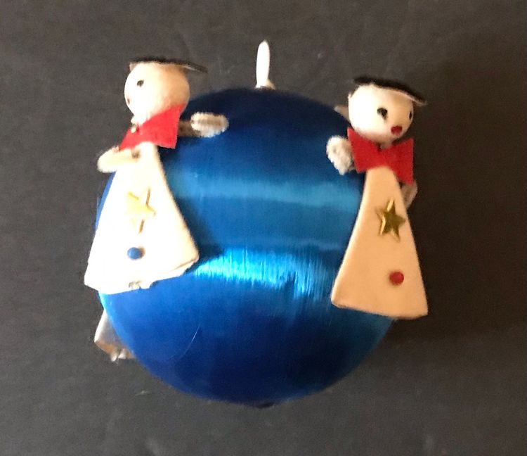 Satin Vintage Ornament With Asian Type Dolls MCM