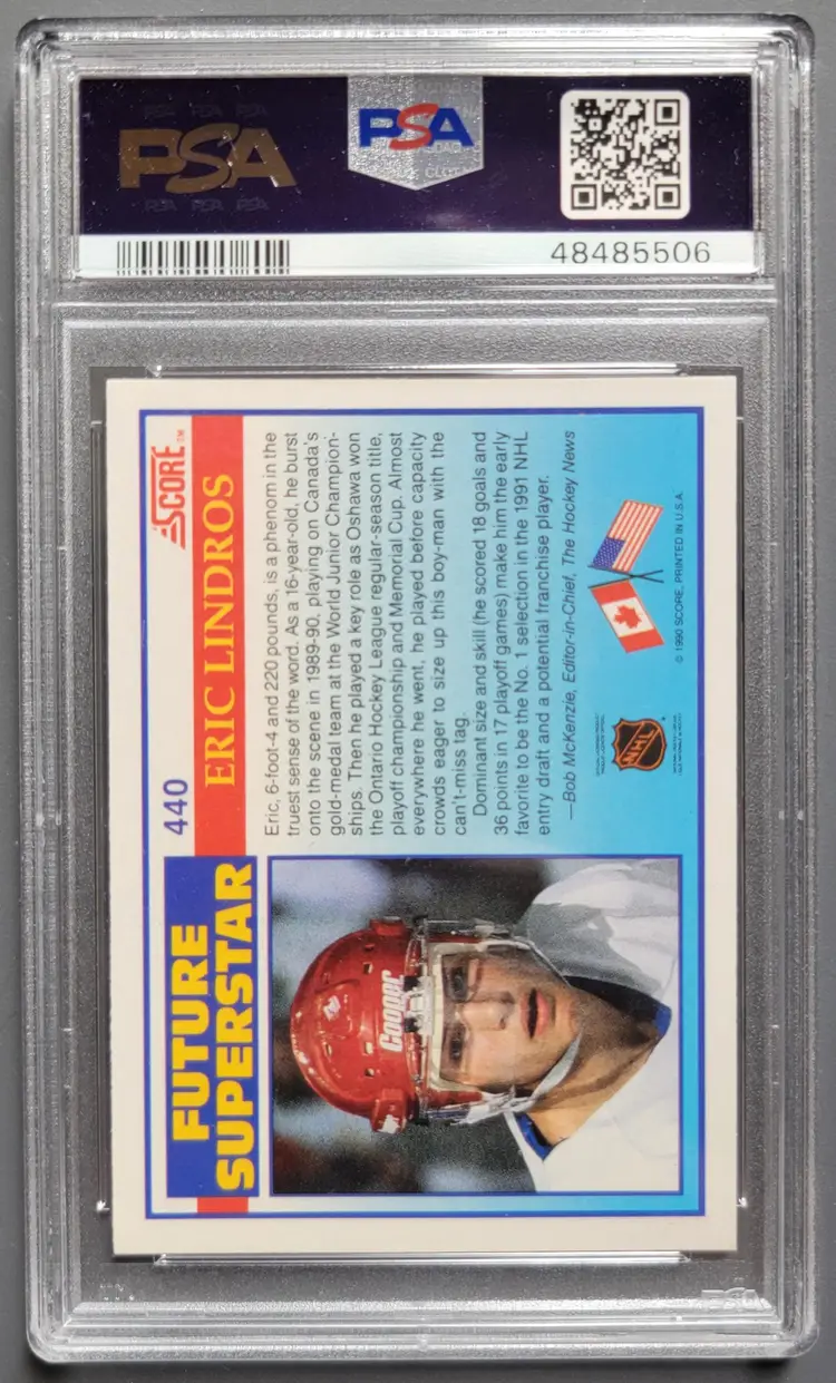 1991 SCORE USA ERIC LINDROS RC PSA 9