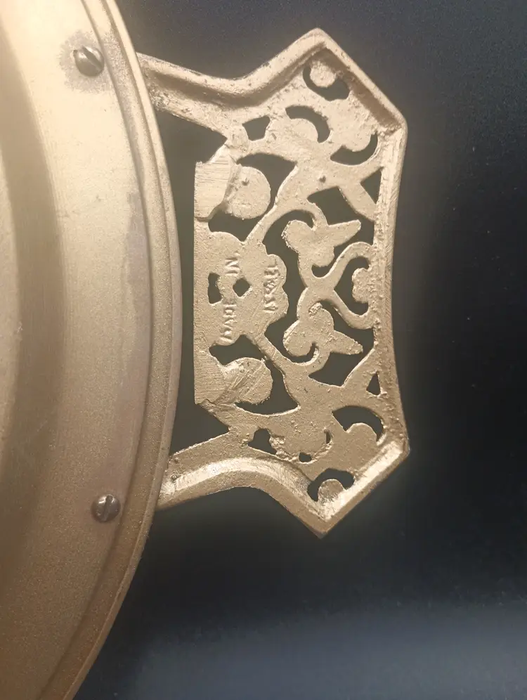 Vintage Passover Pesach Seder Plate Brass Blue Enamel Wall Hanging Israel