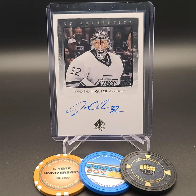 2022-23 Upper Deck SP Authentic UD Authentics Jonathan Quick Autograph - Card Number UDA-JQ - Los Angeles Kings Hockey Card