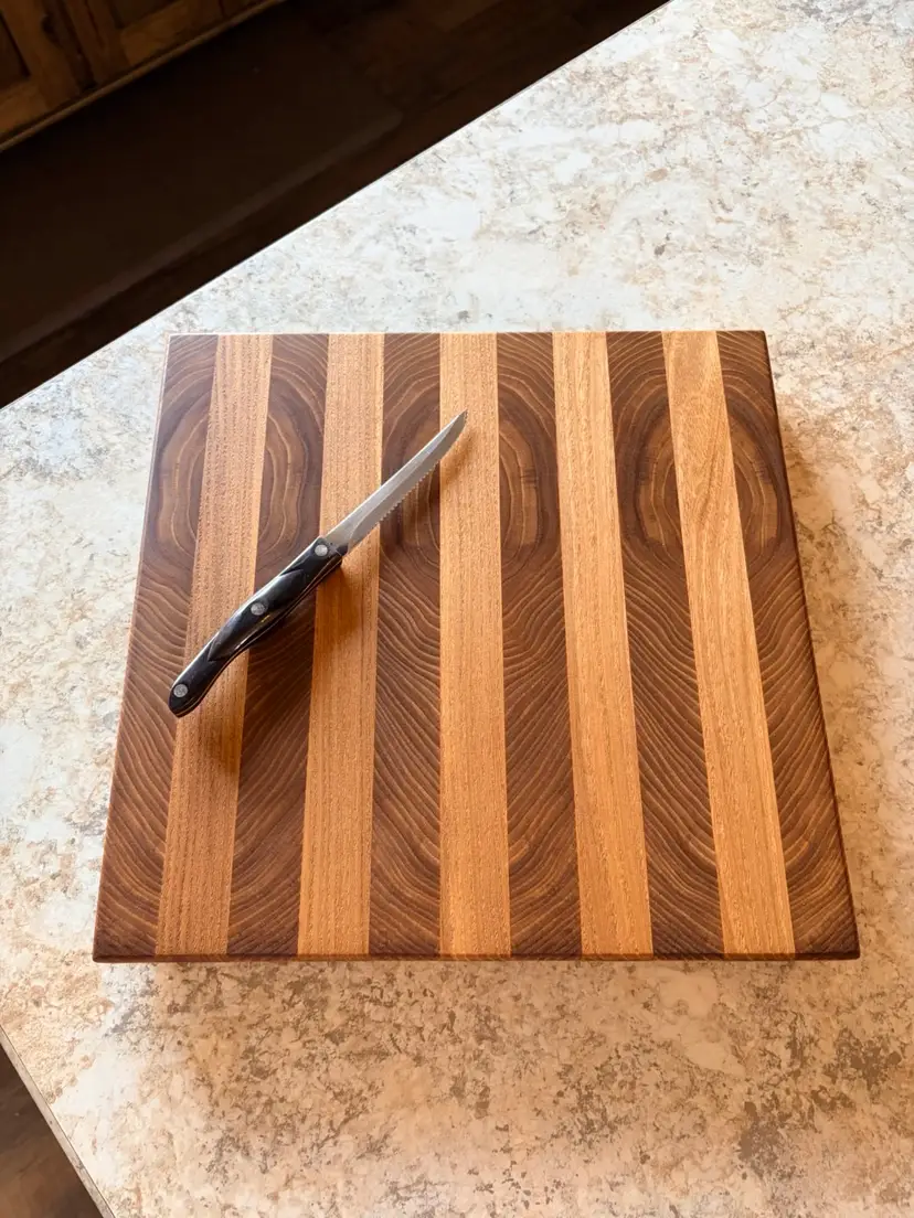 Book-Matched Elm End Grain Cutting Board