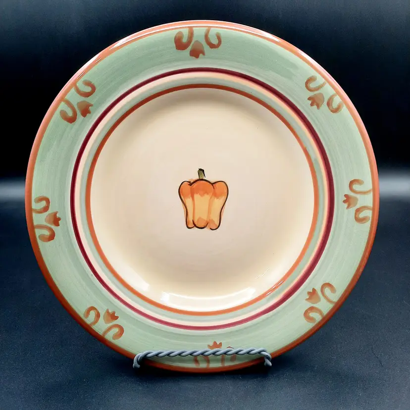 Bell Pepper Salad Plate Ceramic HD Designs Veggie Garden