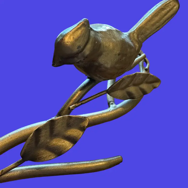 Brass Bird On Branch