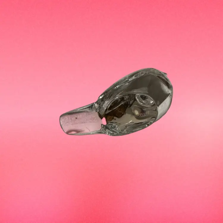 A Villeroy & Boch clear crystal bird figurine