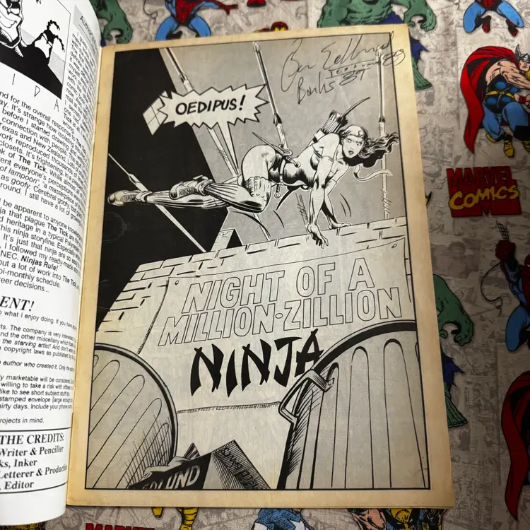 THE TICK #3 1st Print Autographed BEN EDLUND & BANKS New England Comics NEC 1988