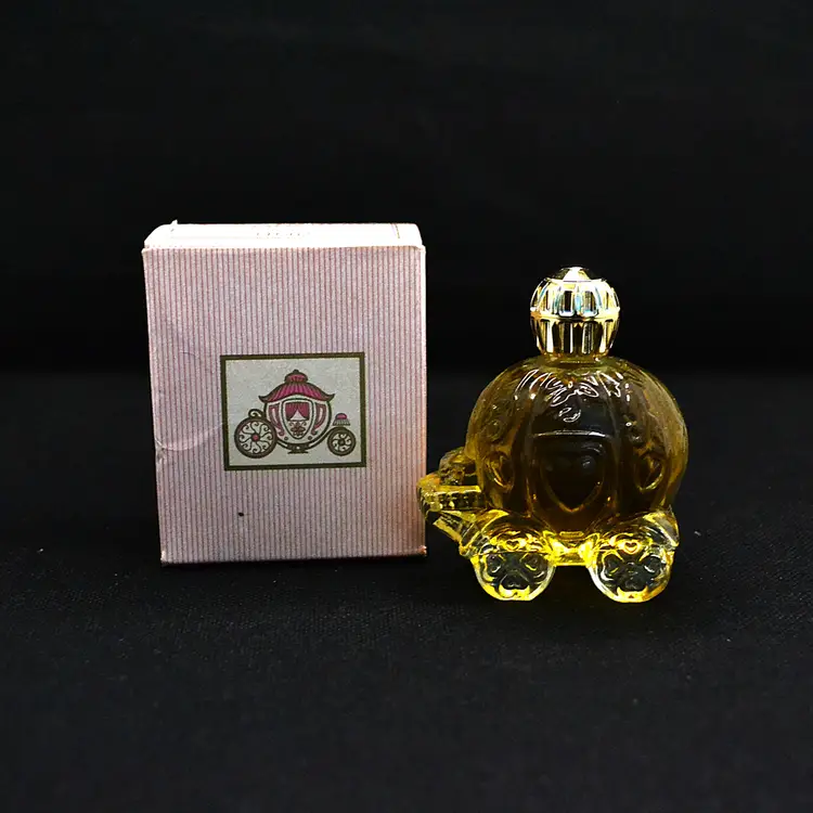 Vintage Avon Cologne Bottle Magic Pumpkin Coach Full Glass Bottle With Original Box Dresser Decor Fairy Tales Cinderella