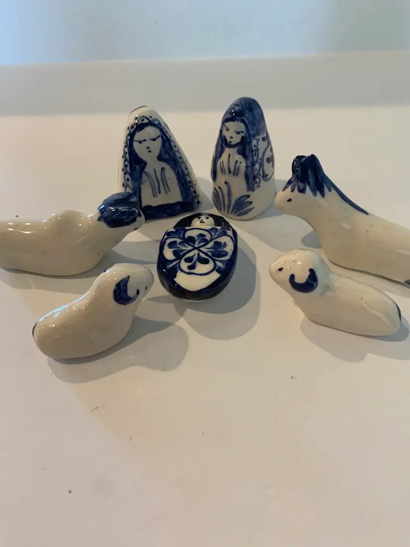 Miniature Ceramic Nativity Set