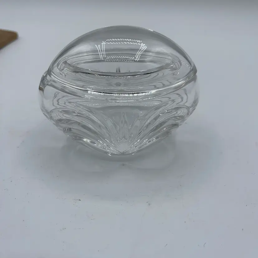 Vtg RCR Royal Crystal Rock Oval Trinket Dish Box Italy Candy Lidded Jewelry