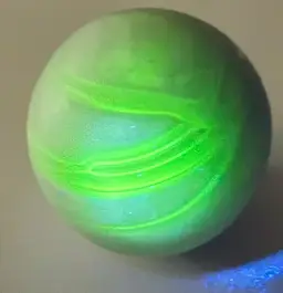 Terry Crider Signed Glowy Art Glass Paperweight