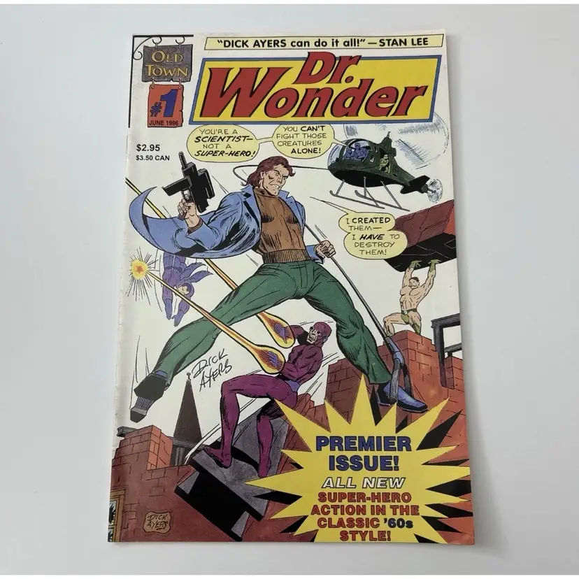 Dr. Wonder #1 (June 1996) Signed By Dick Ayers. VG Condition Comic Book Old Town
