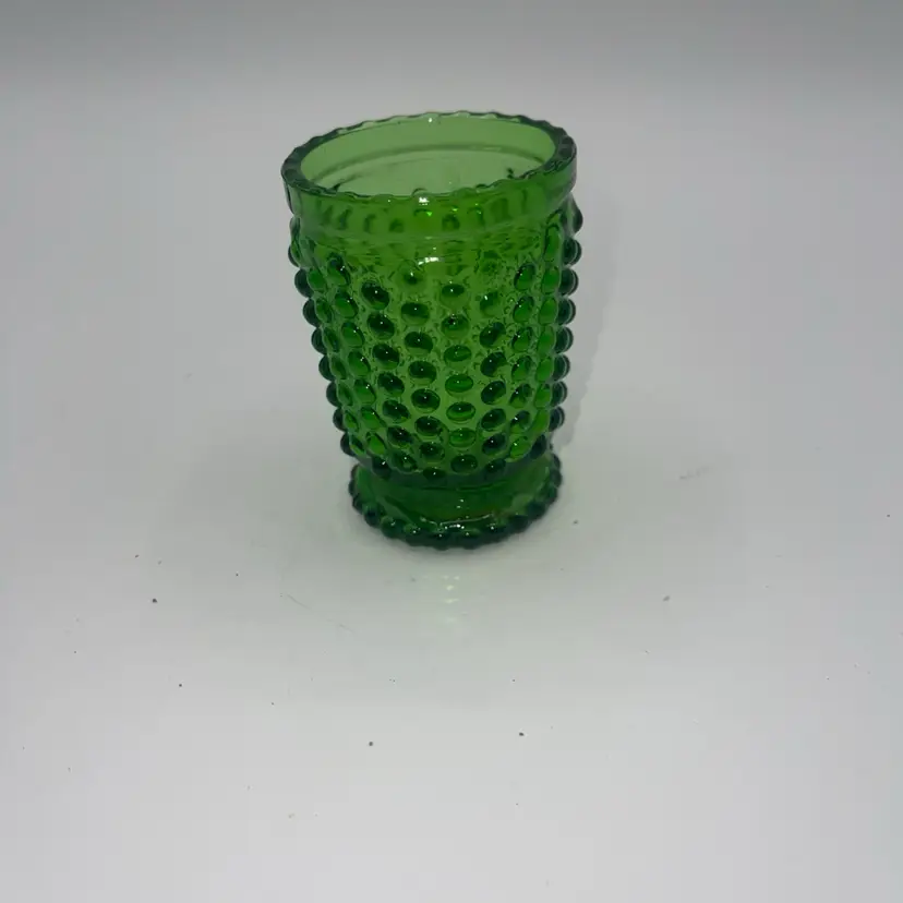 Green Hobnail Toothpick Holder 3 Inches