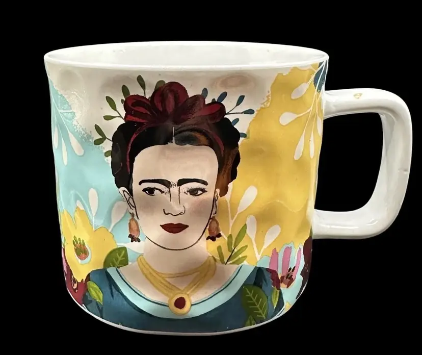 NEW Frida Kahlo Prima Design Dimpled Coffee Mug Cup - Oversized