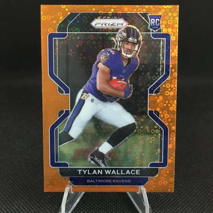Tylan Wallace 2021 Panini Prizm Orange Disco Rookie (RC) #356 - Baltimore Ravens