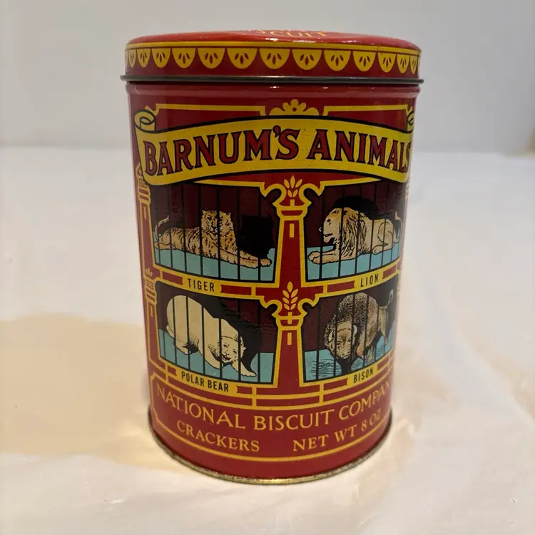 1979 Nabisco Barnum’s Animal Crackers 1914 Replica Cookie Empty Tin