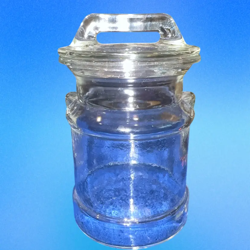 Clear Glass Milk Can Shaped Canister