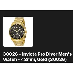 Invicta Pro Diver Men's Watch - 43mm, Gold