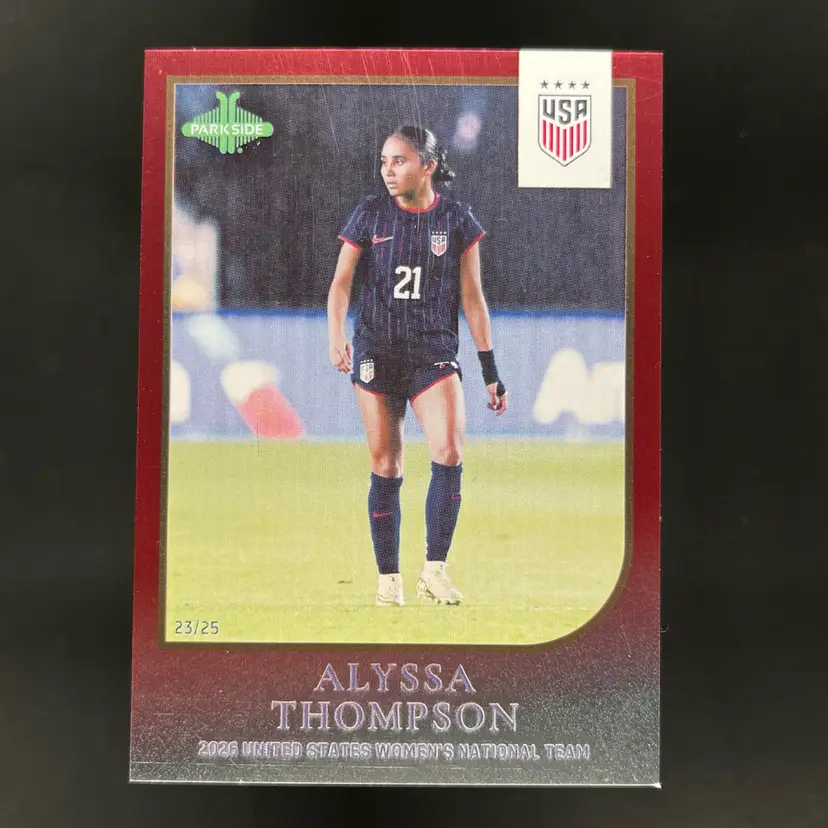 Alyssa Thompson 2026 Parkside USWNT Team Set Red /25 Soccer Card