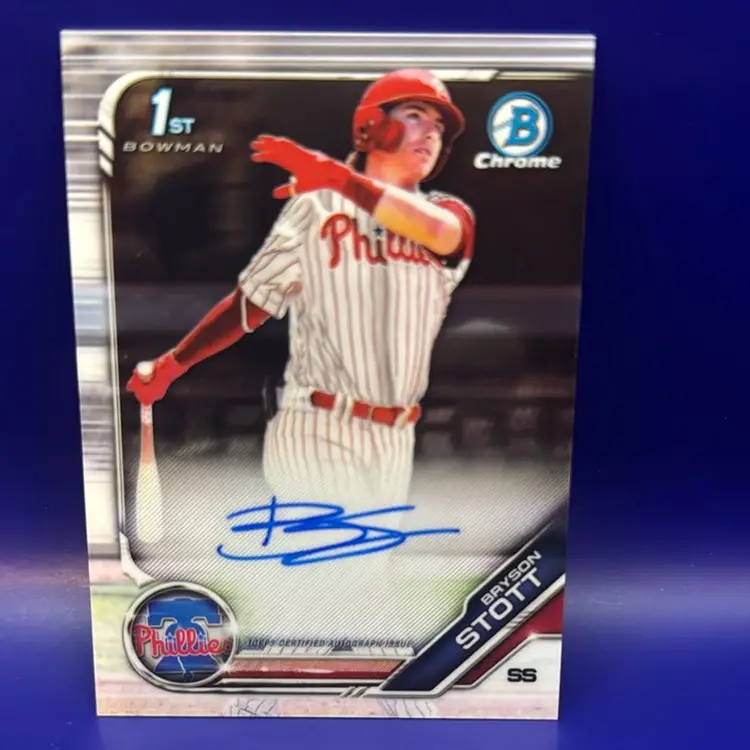 Bryson Stott 2019 Bowman Chrome Draft First Bowman Autograph Philadelphia Phillies