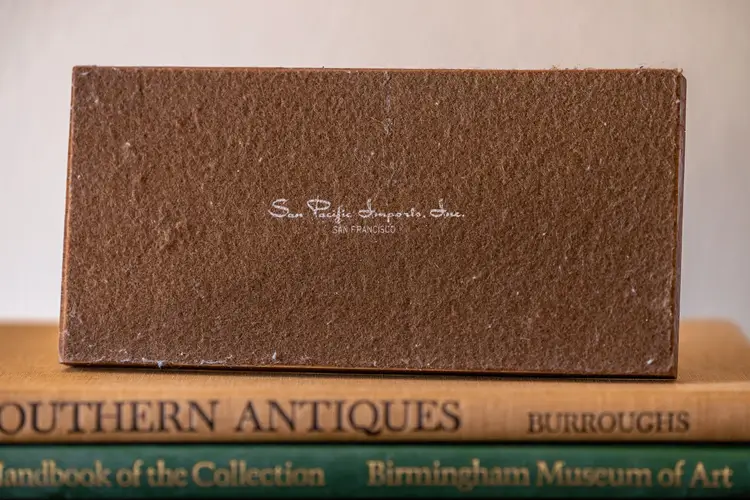 Vintage MCM Brass & Wood "VIP" Letter Holder – 1970s