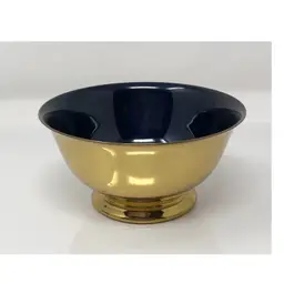 Reed and Barton Small Brass Bowl with Enamel Interior