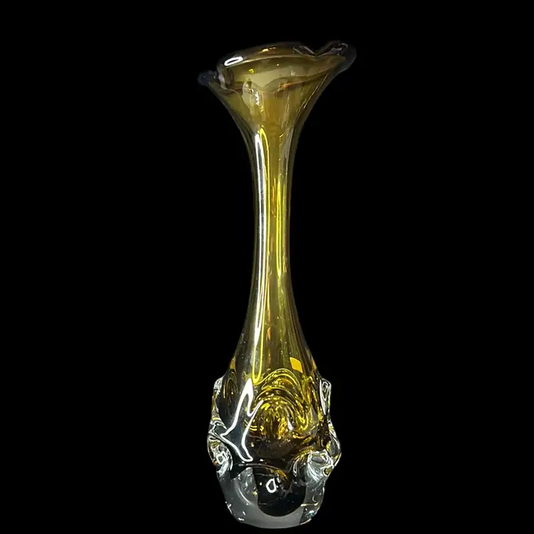 Vintage Seda Amber Vase - GLOWS