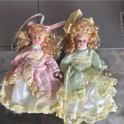 2- Mini Porcelain Doll Around 3inches Maybe Vintage